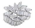 Platinum Baguette and Marquise Diamond Ring