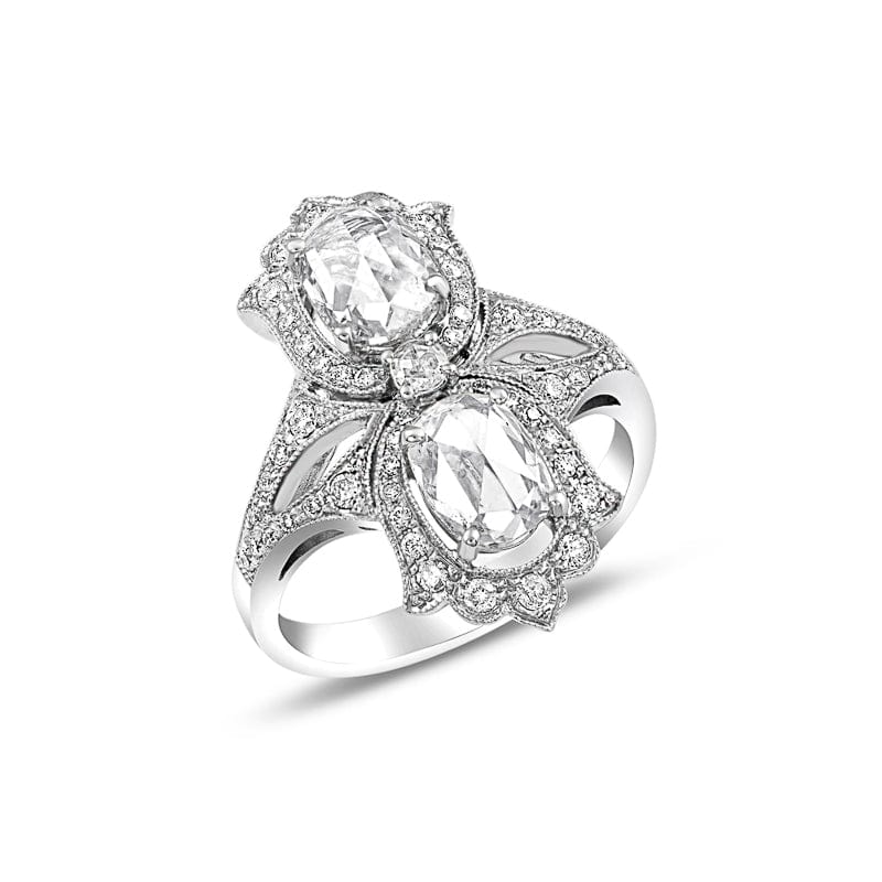 Double Rose Cut Diamond Ring