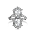 Platinum Double Rose Cut Diamond Ring