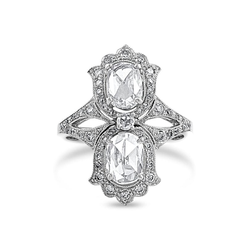Double Rose Cut Diamond Ring