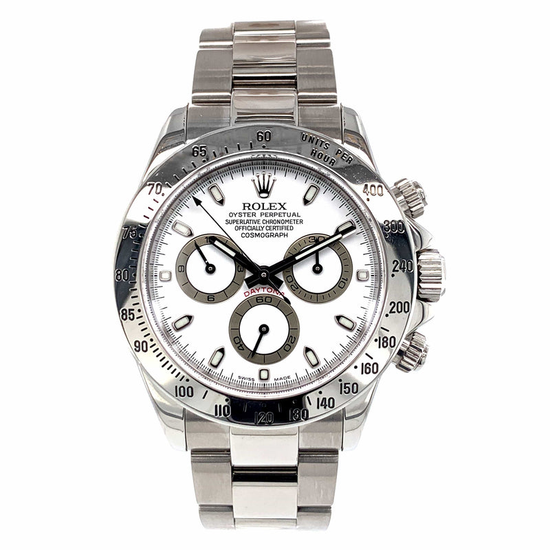 Rolex Daytona White Dial Chronograph 116520 - Pre-Owned