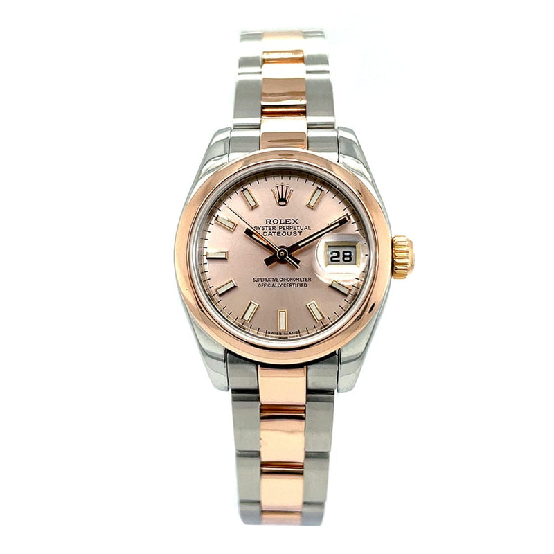Rolex Lady-Datejust Rose Gold Steel 179161 - Pre-Owned