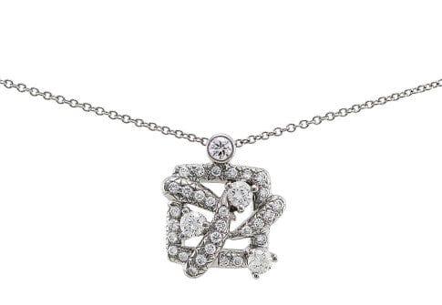 Pavé Diamond Woven Pendant