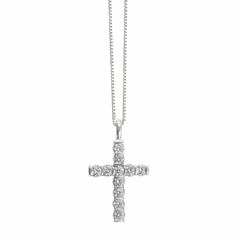 Little diamond cross necklace deals