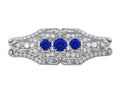 Platinum Diamond & Sapphire Brooch