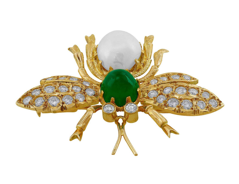 18kt Yellow Gold Wasp Brooch