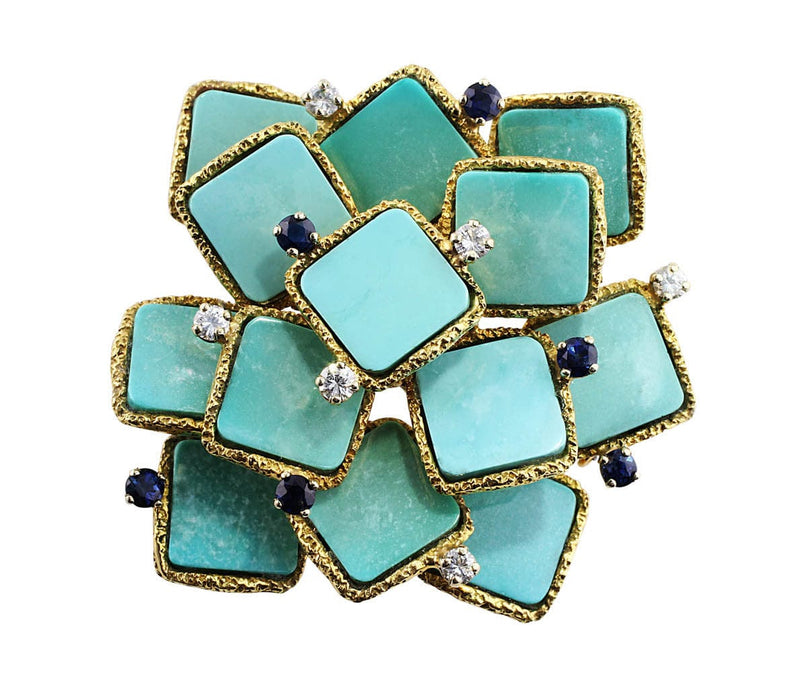 Estate Turquoise Brooch – CJ Charles Jewelers