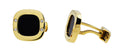 Onyx Diamond Yellow Gold Cufflinks