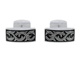 Stephen Webster Carved Thorn Sterling Silver Rectangular Cufflinks