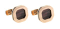 Rose Gold Black Agate Cufflinks