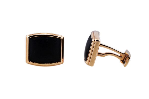 Onyx Rose Gold Cufflinks