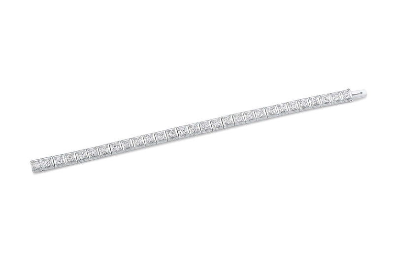 Estate Platinum & Diamond Block Bracelet