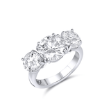 Rivière Platinum Three-Stone 4.71ctw Diamond Ring