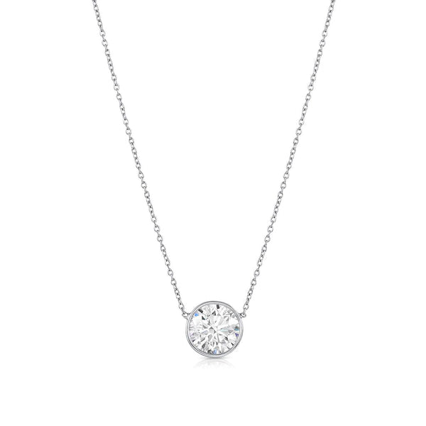 Rivière Platinum 1.80Ct Diamond Solitaire Necklace, GIA Certified