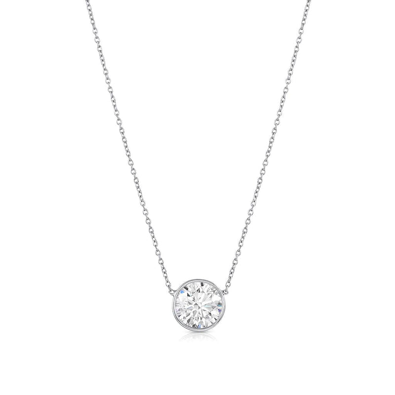 Rivière Platinum 1.80Ct Diamond Solitaire Necklace, GIA Certified