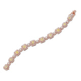 18kt Rose Gold Fancy Yellow Diamond Bracelet, GIA Certified