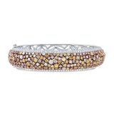 18k White Gold 8.25ctw Natural Fancy Multicolor Diamond Bracelet