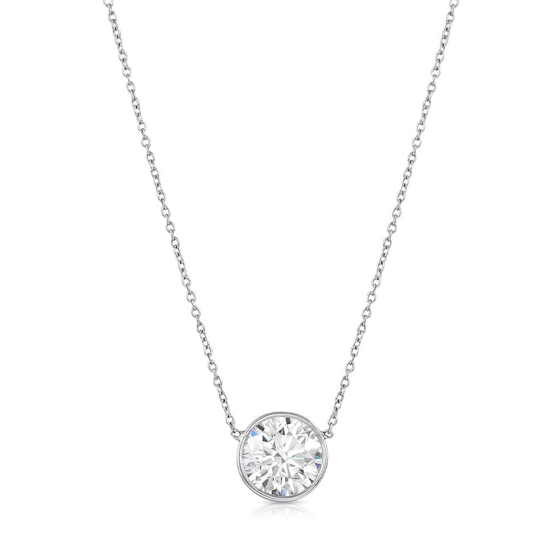 Rivière Platinum 2ct Diamond Solitaire Necklace