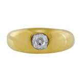 Estate Yellow Gold European Cut Diamond Ring