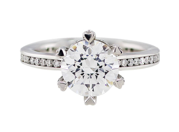 Ritani Heart Prong Diamond Set Ring