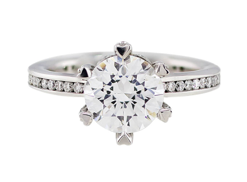 Ritani Heart Prong Diamond Set Ring