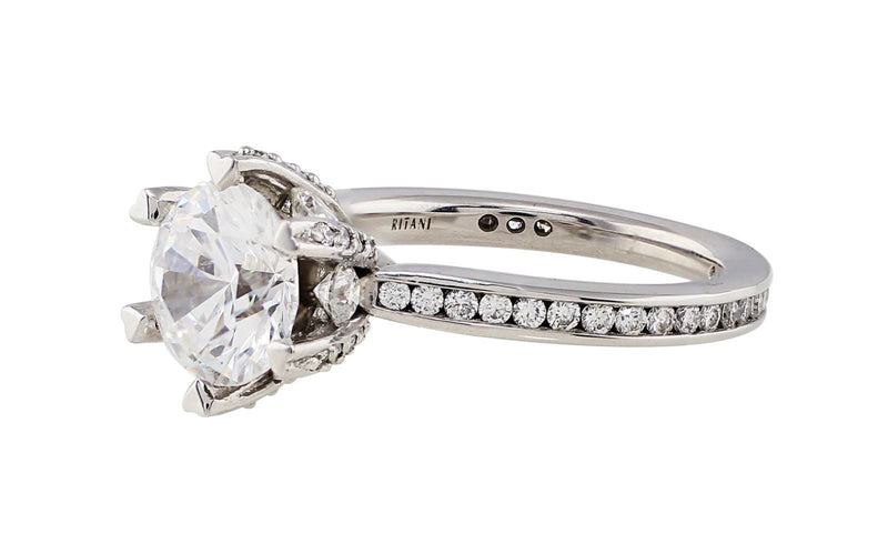 Ritani Heart Prong Diamond Set Ring