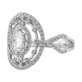 Estate Split Shank Oval Diamond Ring