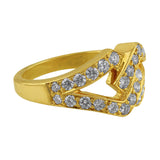 Estate Oscar Heyman Interlocked Diamond Yellow Gold Ring