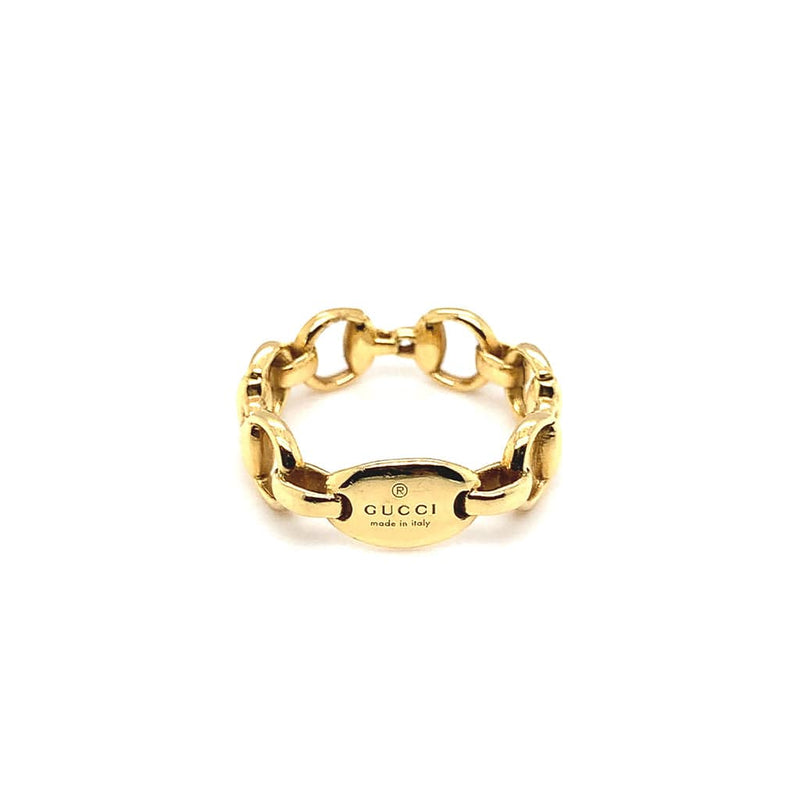 Gucci 18k Yellow Gold Horsebit Ring - Estate