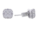 18kt White Gold Diamond Stud Earrings