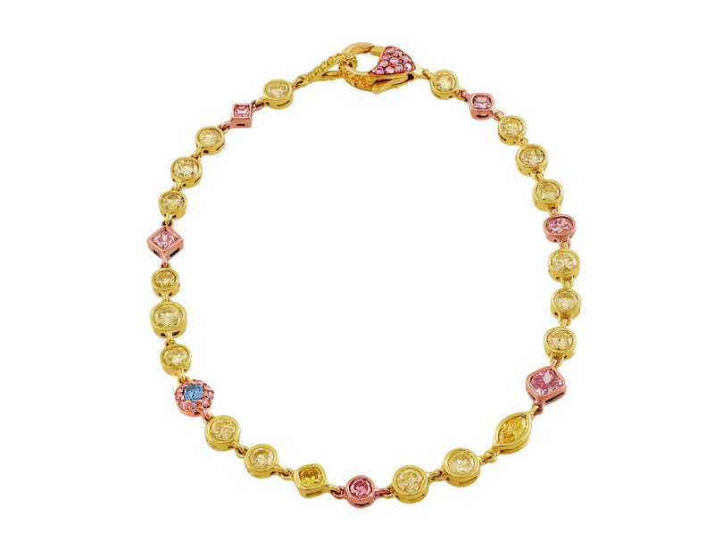 Muticiolored Riviera Diamond Bracelet