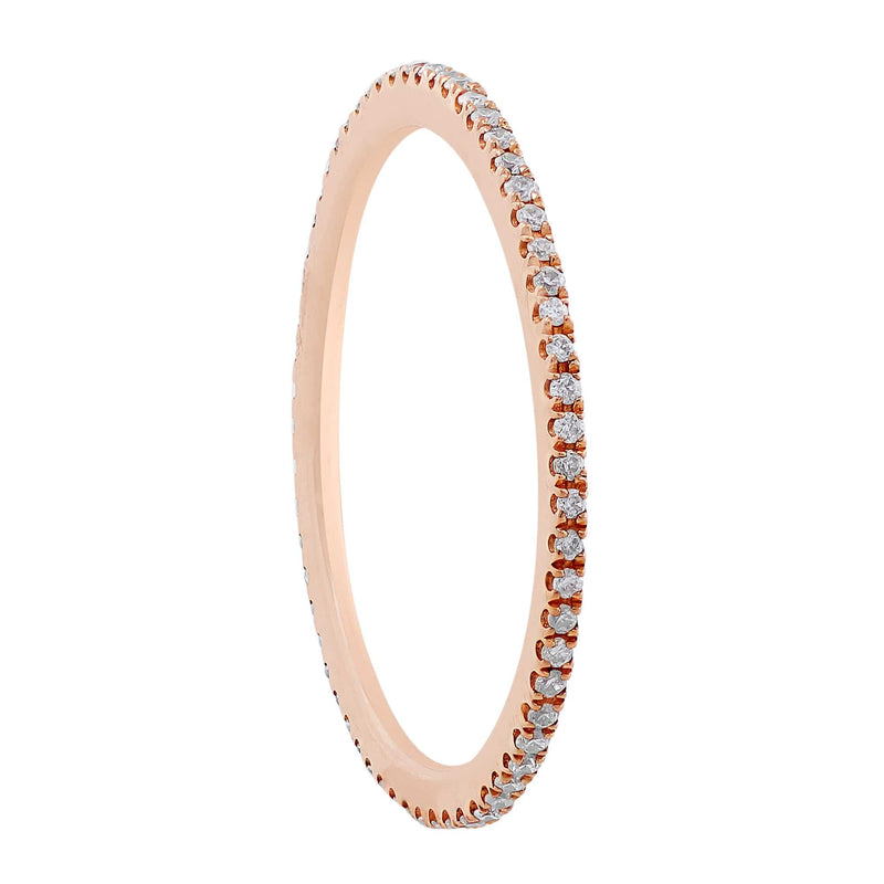 Rose Gold Pave Diamond Eternity Band