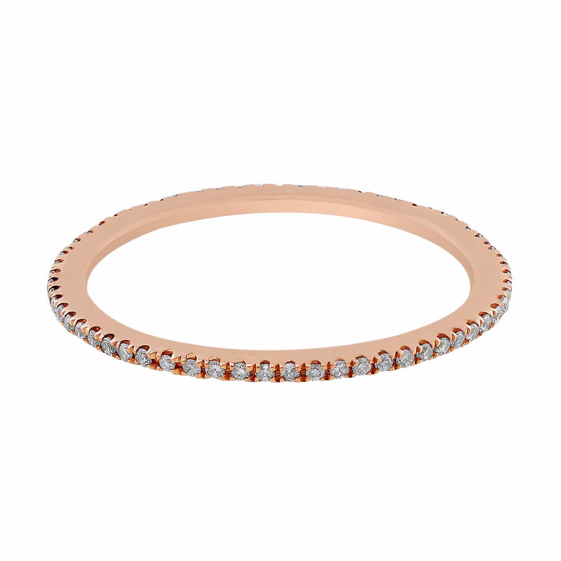 Rose Gold Pave Diamond Eternity Band