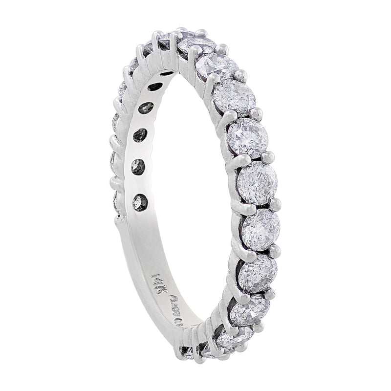 14k White Gold Diamond Wedding Band