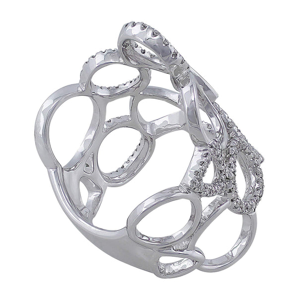 Multishape Openwork Pave Diamond Ring