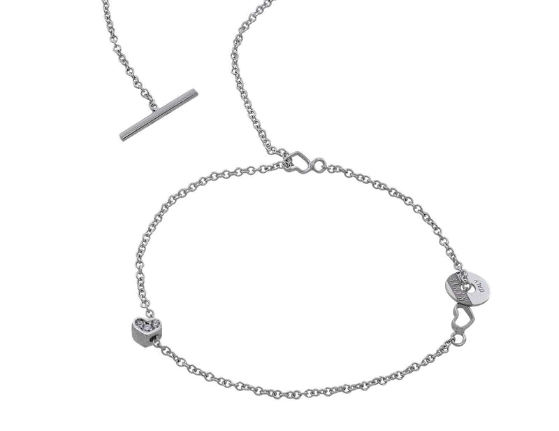 Contemporary Diamond Heart Necklace