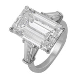Internally Flawless 10.23ct Emerald Cut Diamond Ring