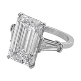 Internally Flawless 10.23ct Emerald Cut Diamond Ring