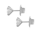 Rivière Platinum 4.15ctw Round Brilliant Diamonds Studs