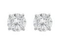 Rivière Platinum 4.15ctw Round Brilliant Diamonds Studs