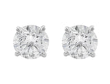 Rivière Platinum 4.15ctw Round Brilliant Diamonds Studs