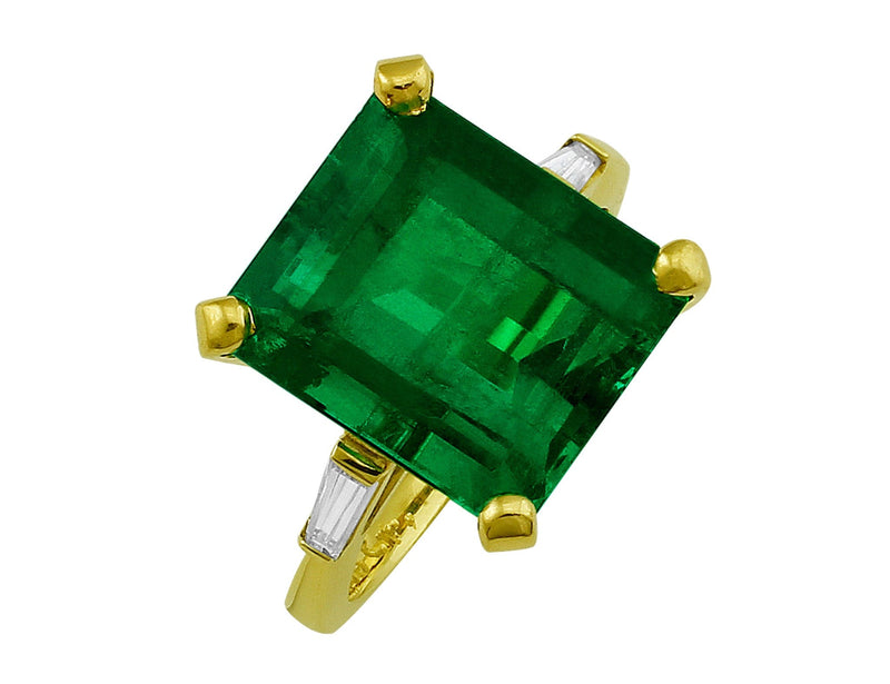 Estate 8.83ct Emerald & Diamond Ring