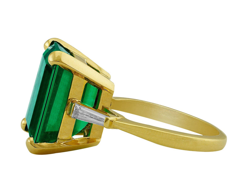 Estate 8.83ct Emerald & Diamond Ring