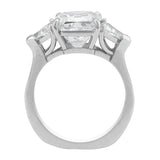 4.01ct Cushion Cut Diamond Platinum Ring