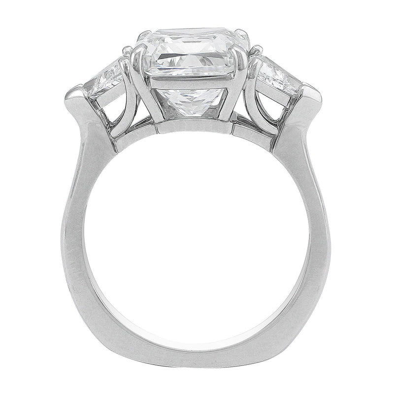 4.01ct Cushion Cut Diamond Platinum Ring