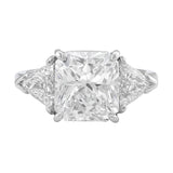 4.01ct Cushion Cut Diamond Platinum Ring