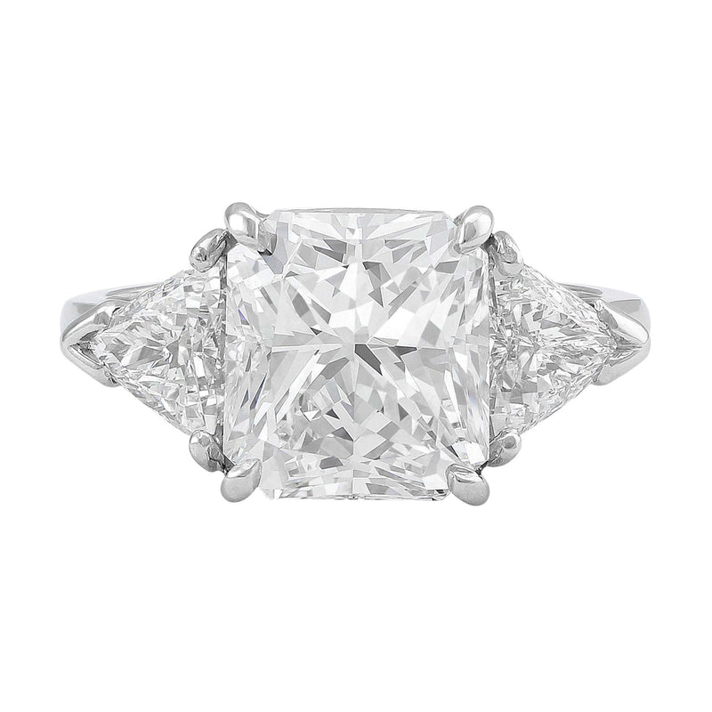 4.01ct Cushion Cut Diamond Platinum Ring
