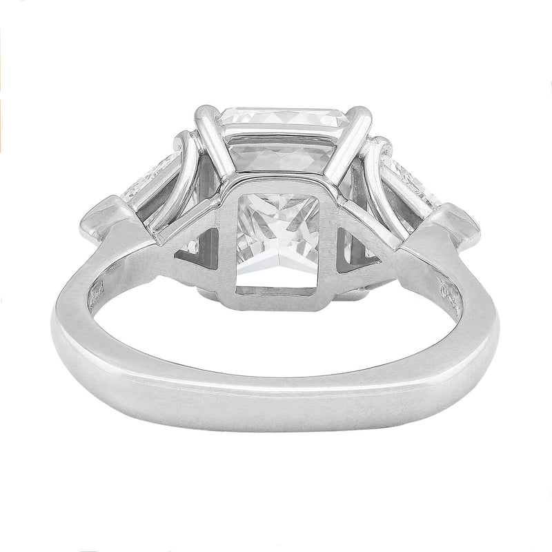 4.01ct Cushion Cut Diamond Platinum Ring