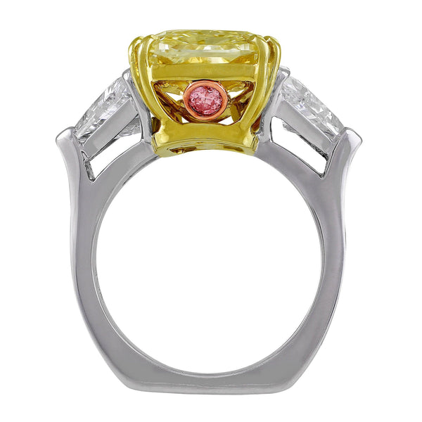 7.20ct Fancy Yellow Diamond Ring