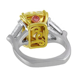 7.20ct Fancy Yellow Diamond Ring